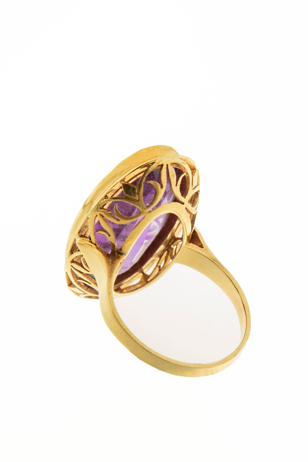 ATHENA YELLOW GOLD AMETHYST RING Χρυσό δαχτυλίδι